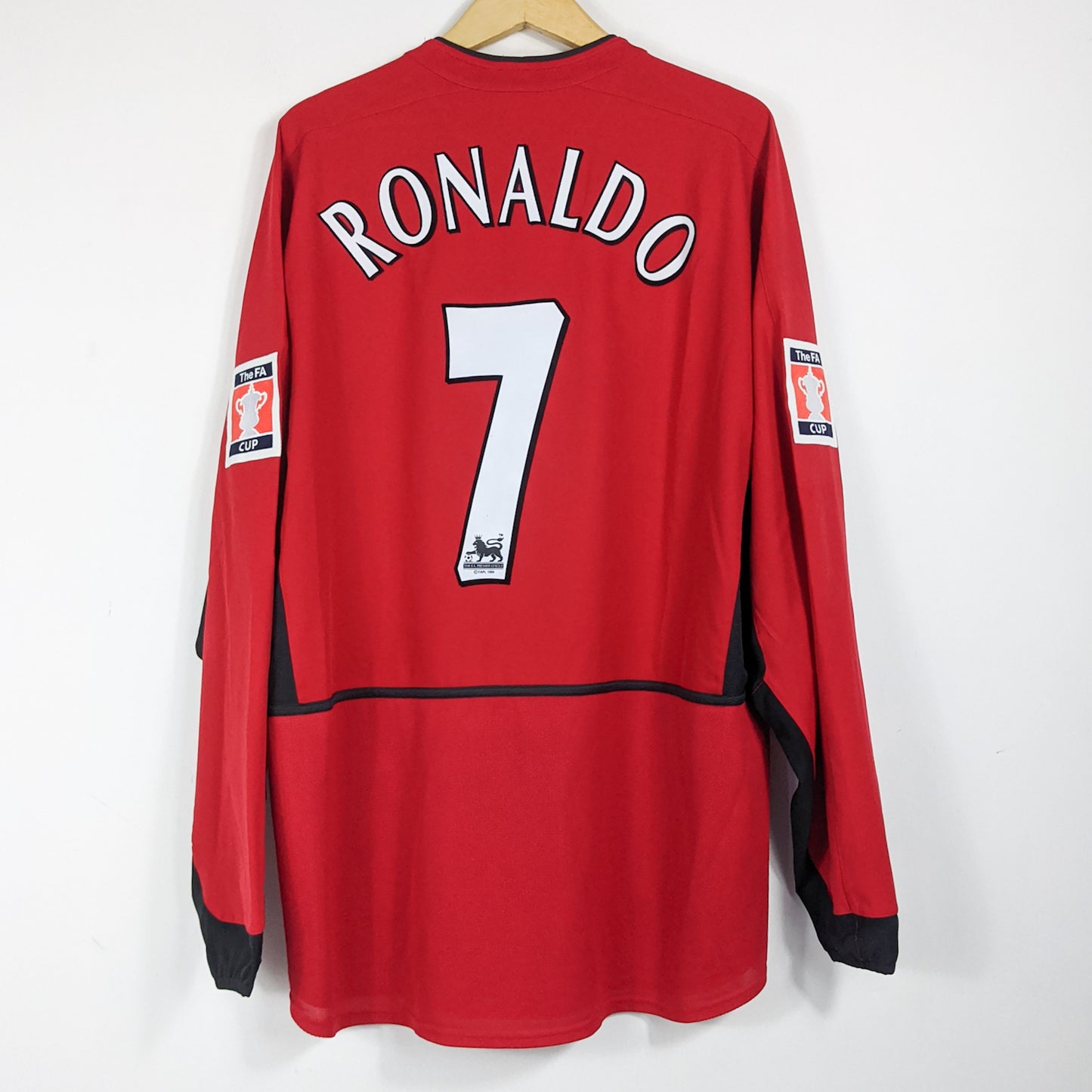 Original Manchester United 2002/04 Home - Ronaldo #7 Size XXL (Long sleeve)