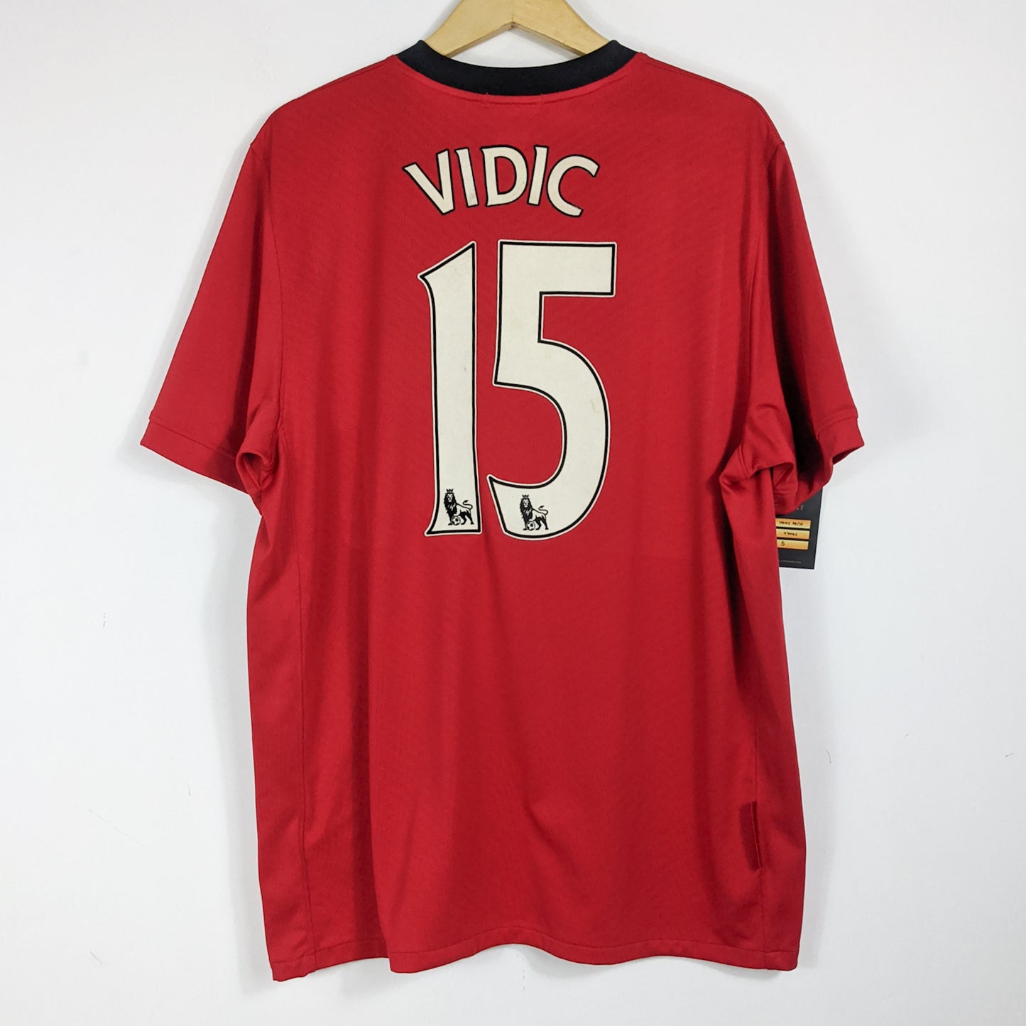 Original Manchester United 2009/10 Home - Vidic #15 Size XL