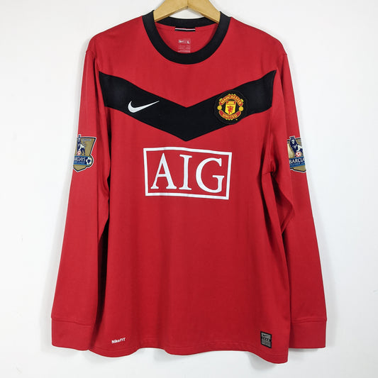 Original Manchester United 2009/10 Home - Berbatov #9 Size L (Long sleeve)