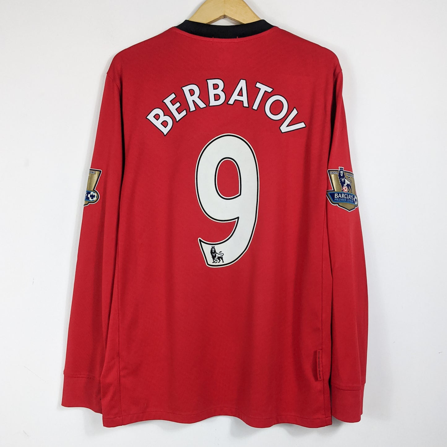Original Manchester United 2009/10 Home - Berbatov #9 Size L (Long sleeve)