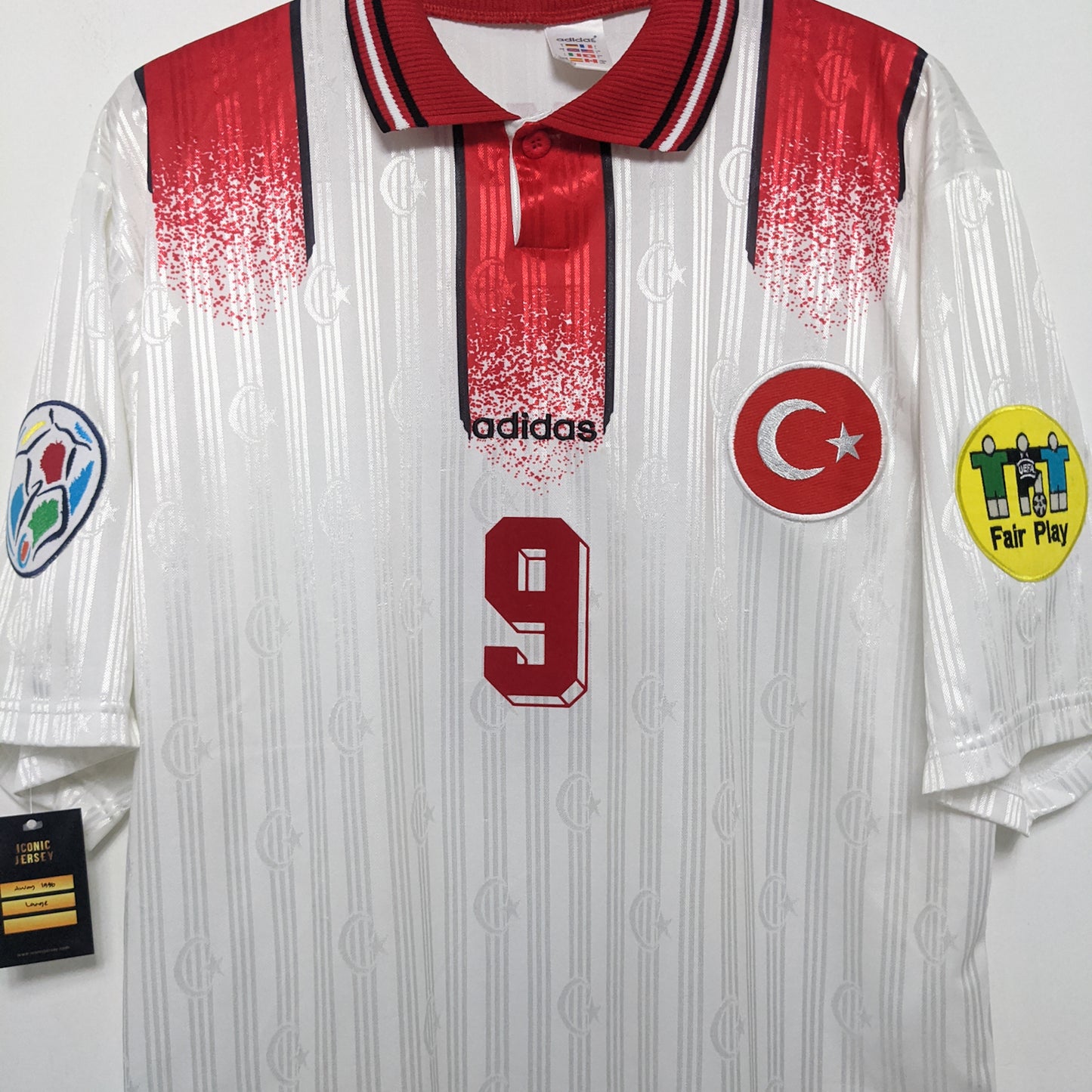 Original Turkey 1996 Away - Hakan #9 Size L