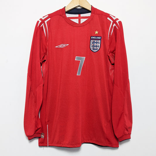Original England 2004 Away - Beckham #7 Size M (Long sleeve)