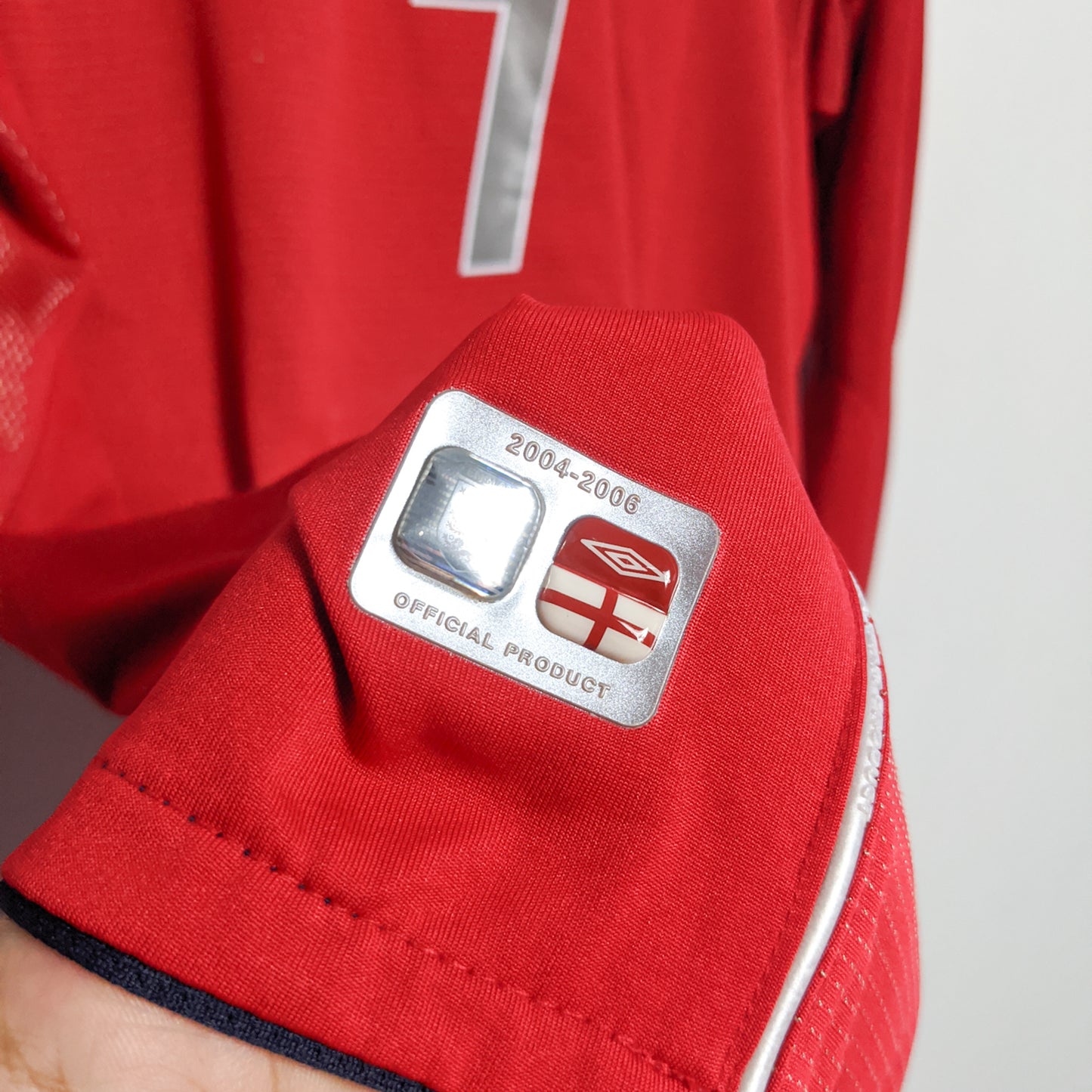 Original England 2004 Away - Beckham #7 Size M (Long sleeve)