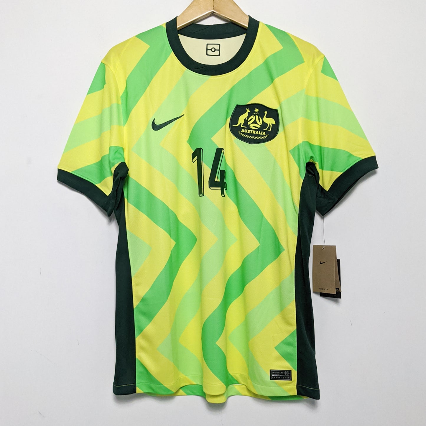 Original Australia 2025 Home - Irankunda #14 Size L (Bnwt)