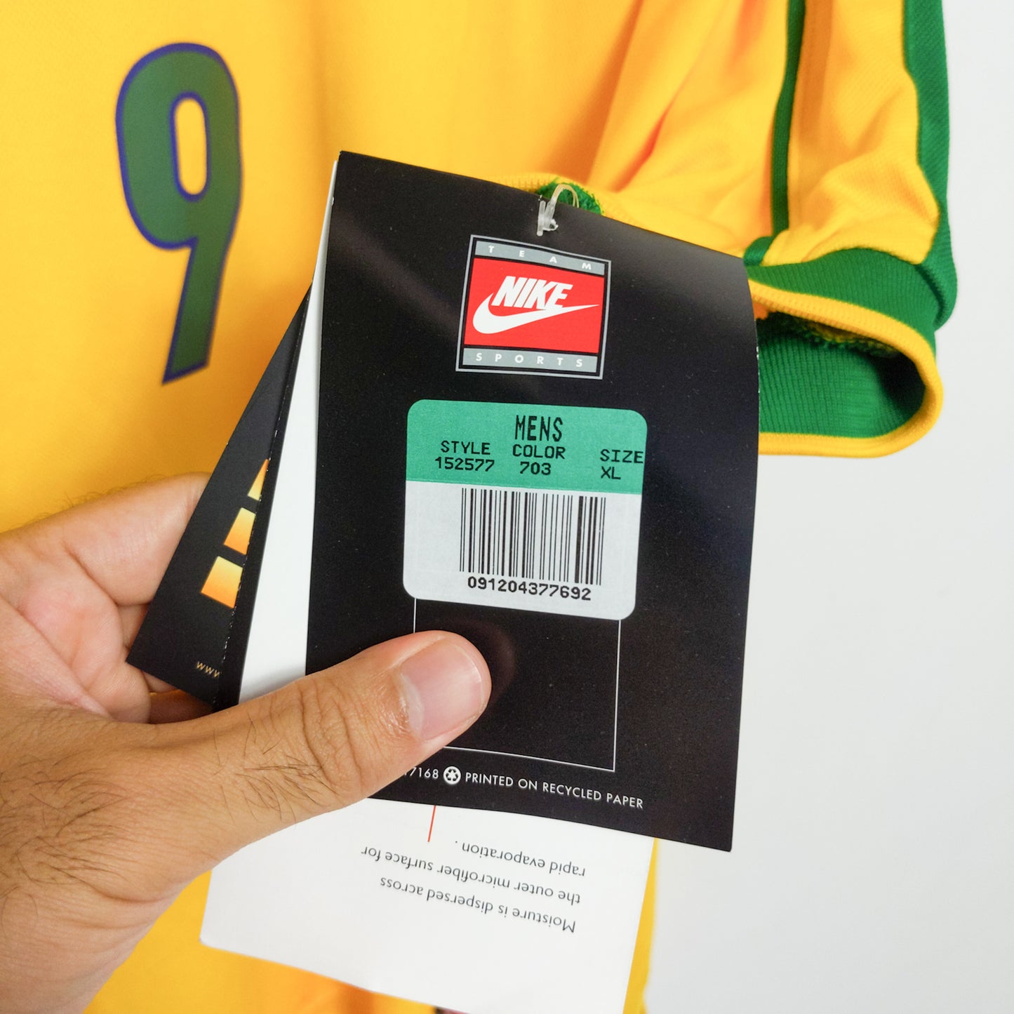 Original Brazil 1998 Home - Ronaldo #9 Size XL (Bnwt) (1st Production Not Reissue)