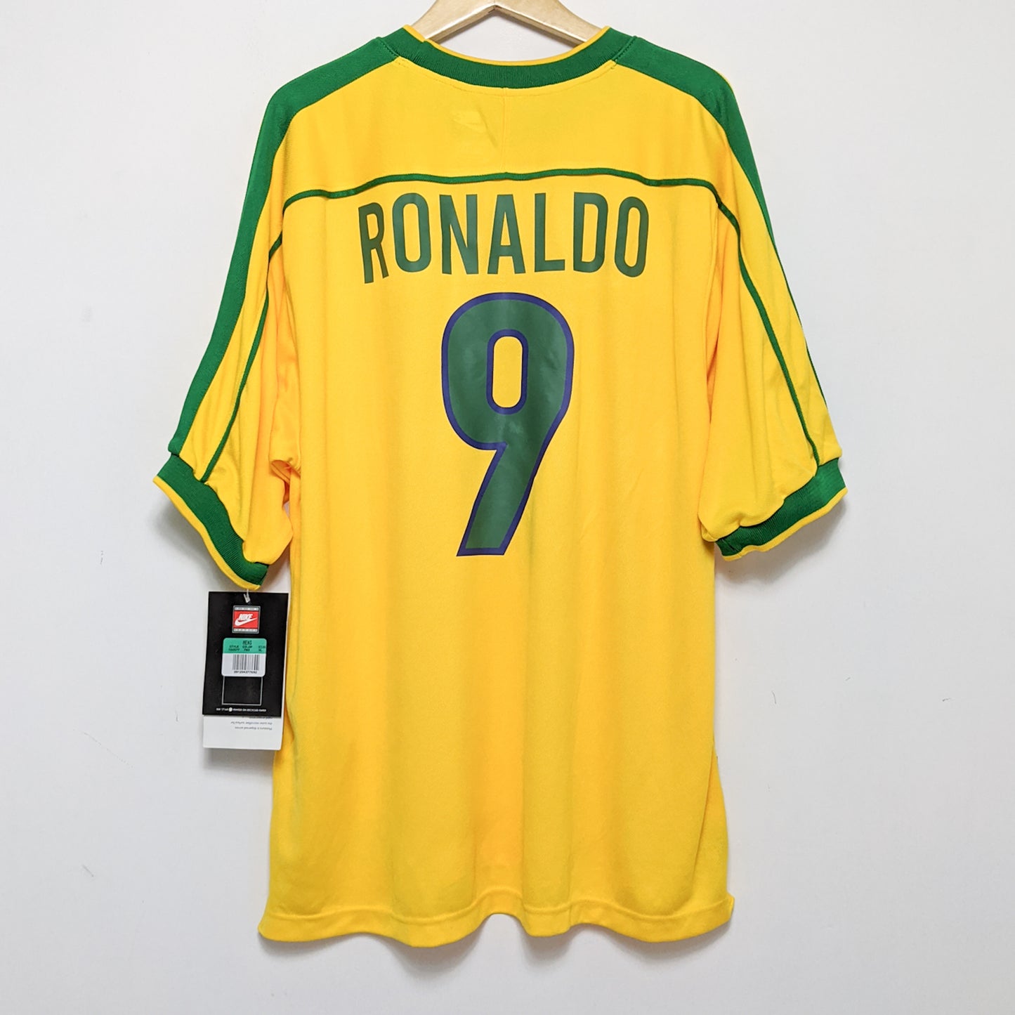 Original Brazil 1998 Home - Ronaldo #9 Size XL (Bnwt) (1st Production Not Reissue)