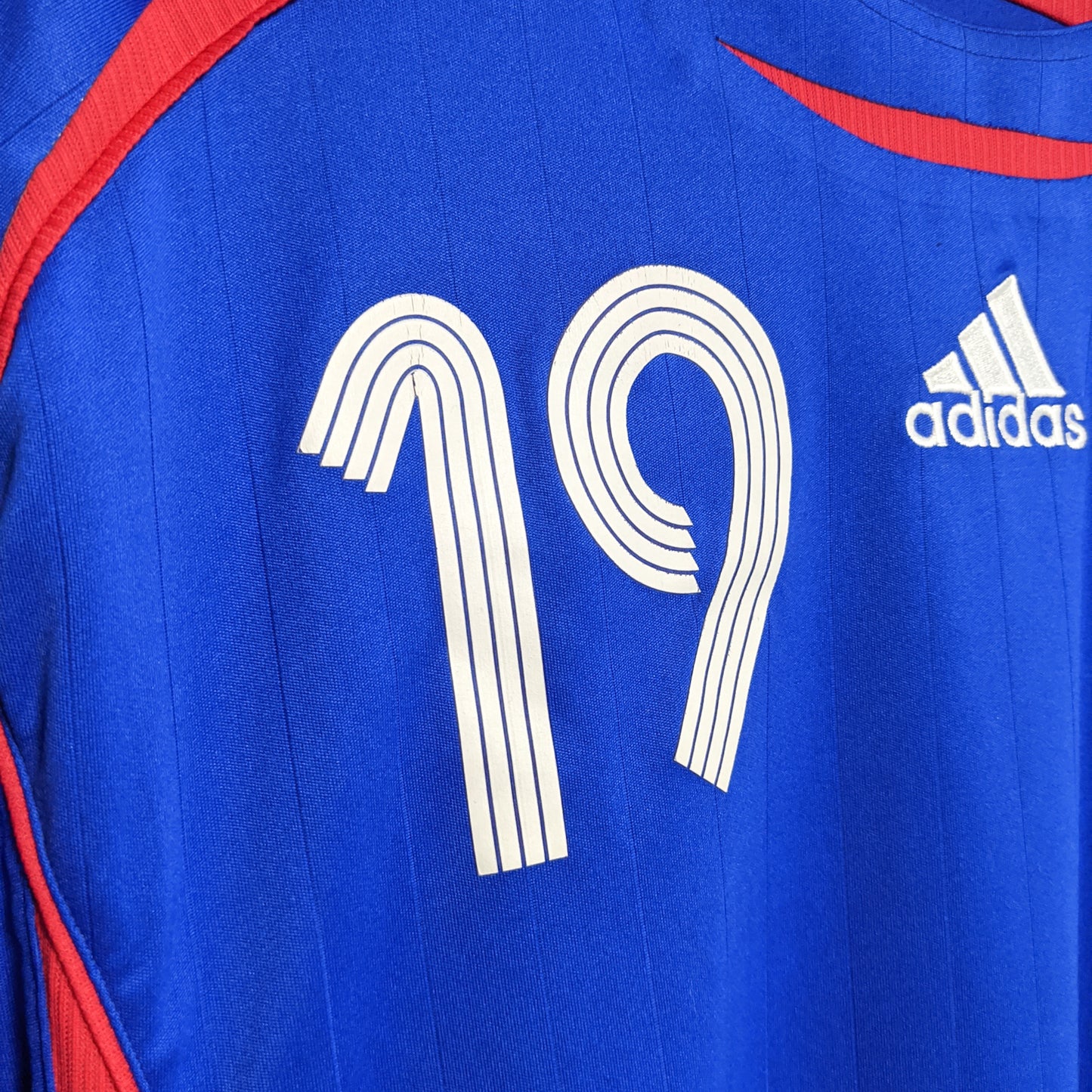 Original France 2006 Home - #19 Willy Sagnol Size XL (Long sleeve) (Match Issued)