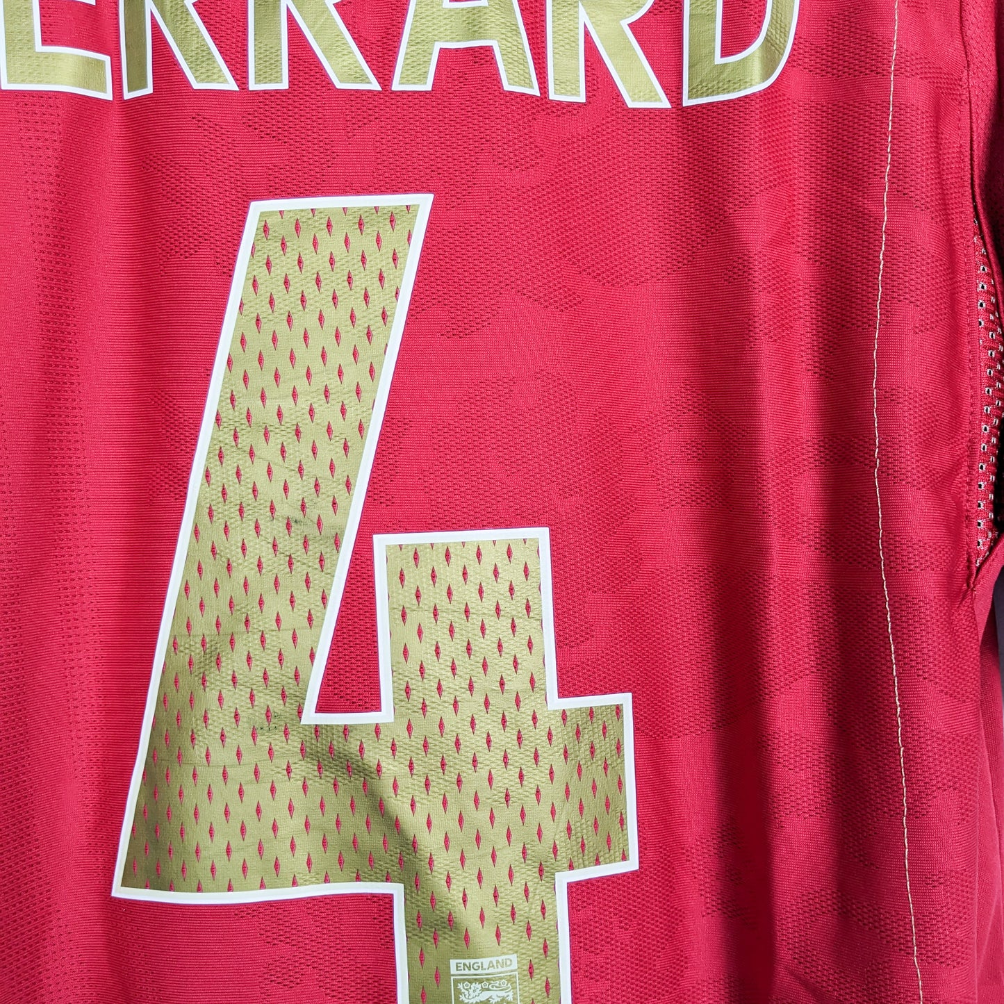 Authentic England 2006 Away - Gerrard #4 Size S/M