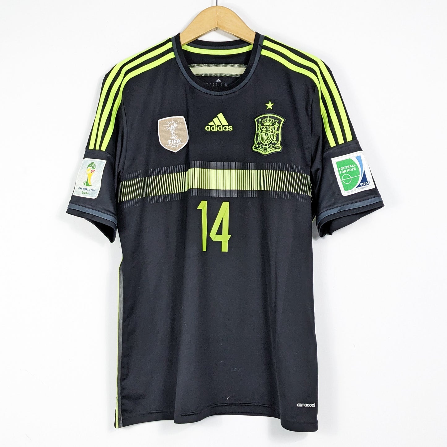 Authentic Spain 2014 Away - Alonso #14 Size L (World Cup)
