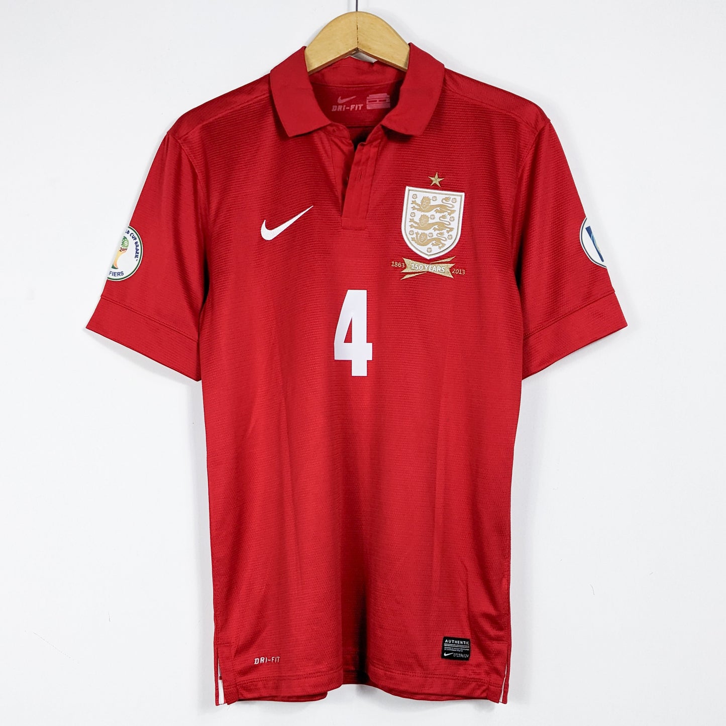 Authentic England 2013/14 Away - Gerrard #4 Size S