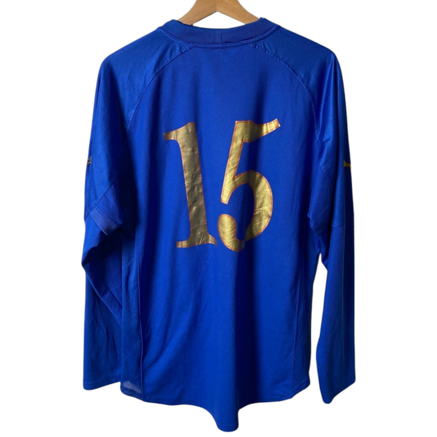 Authentic Italy 2004/06 Home - G. Favalli #15 Size XL (Match Issue) (Long Sleeve)