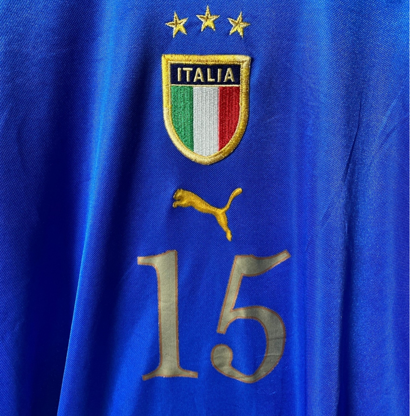 Authentic Italy 2004/06 Home - G. Favalli #15 Size XL (Match Issue) (Long Sleeve)
