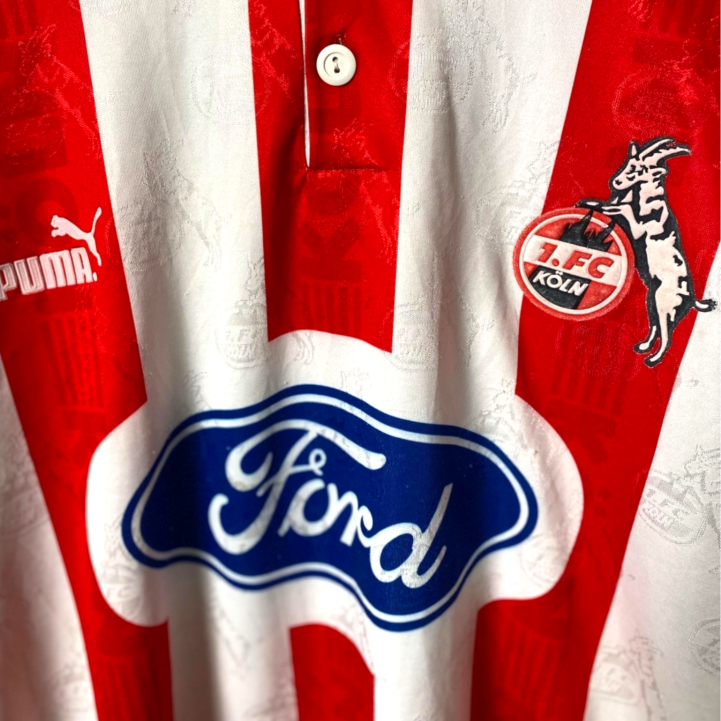 Original FC Koln 1995/96 Home - Toni Polster #9 Size S (Long Sleeve)