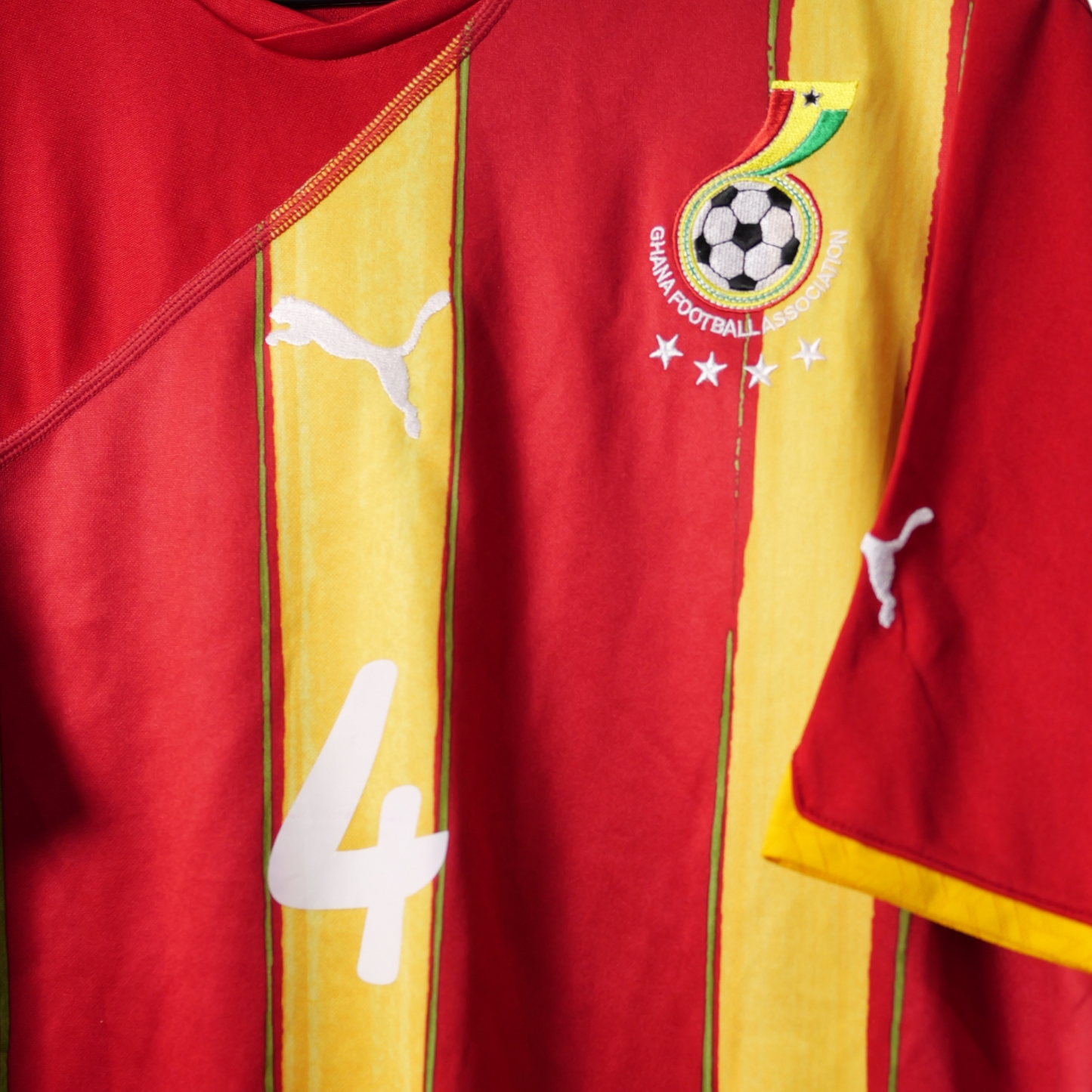 Original Ghana 2010/11 Home - John Pantsil #4 Size L (Matchworn/Match Issue)