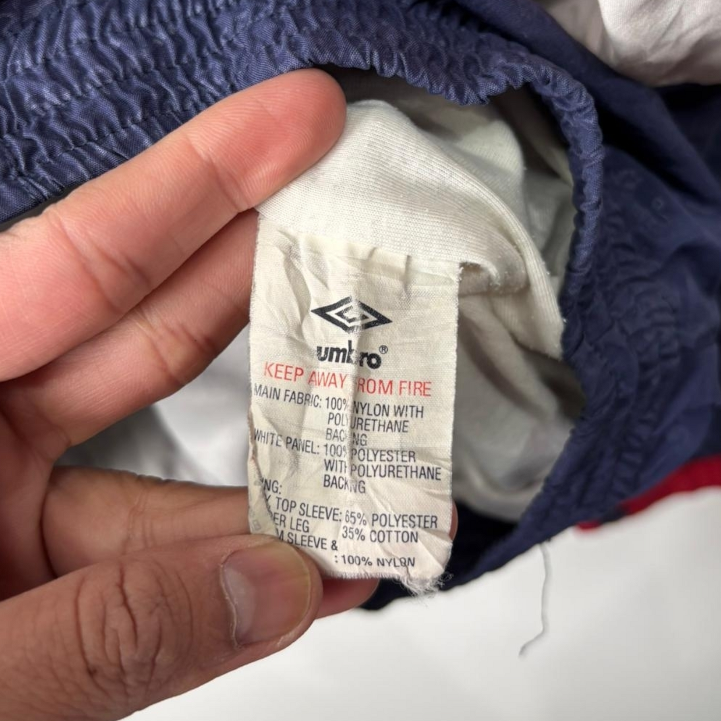 Authentic England 1990/92 Track Jacket - Size fit L