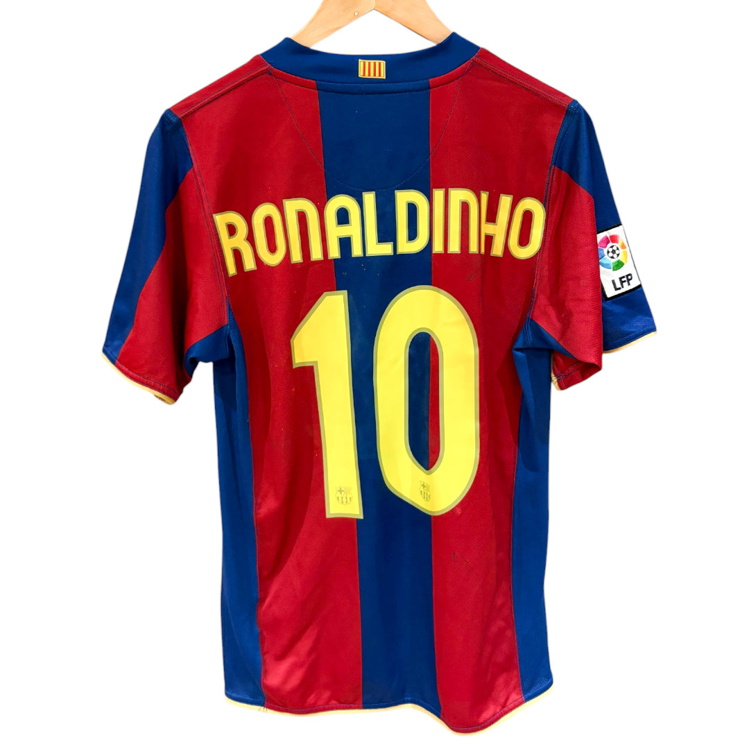 Authentic Barcelona 2007/08 Home - Ronaldinho #10 Size S