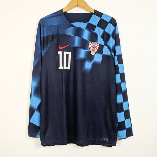 Original Croatia 2022/23 Away - Modric #10 Size L (Long Sleeve)