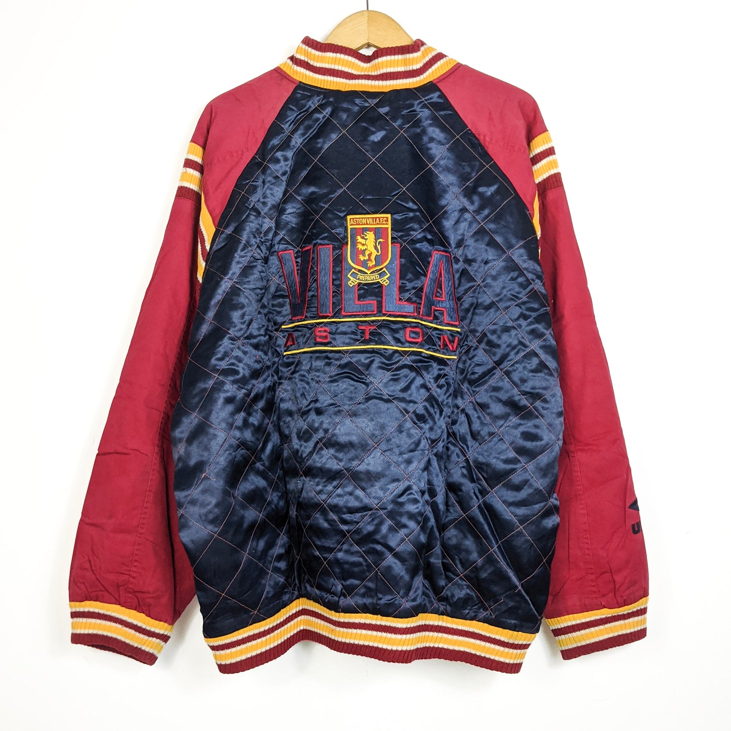 Original Aston Villa 1992/93 Bomber Jacket - Size L