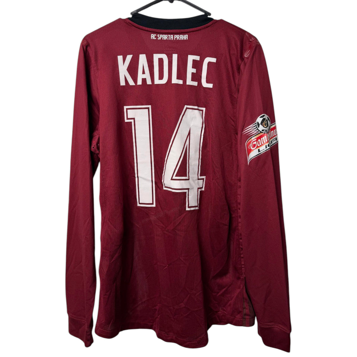 Original Sparta Prague 2011/13 Home - Kadlec #14 Size M (Long Sleeve)