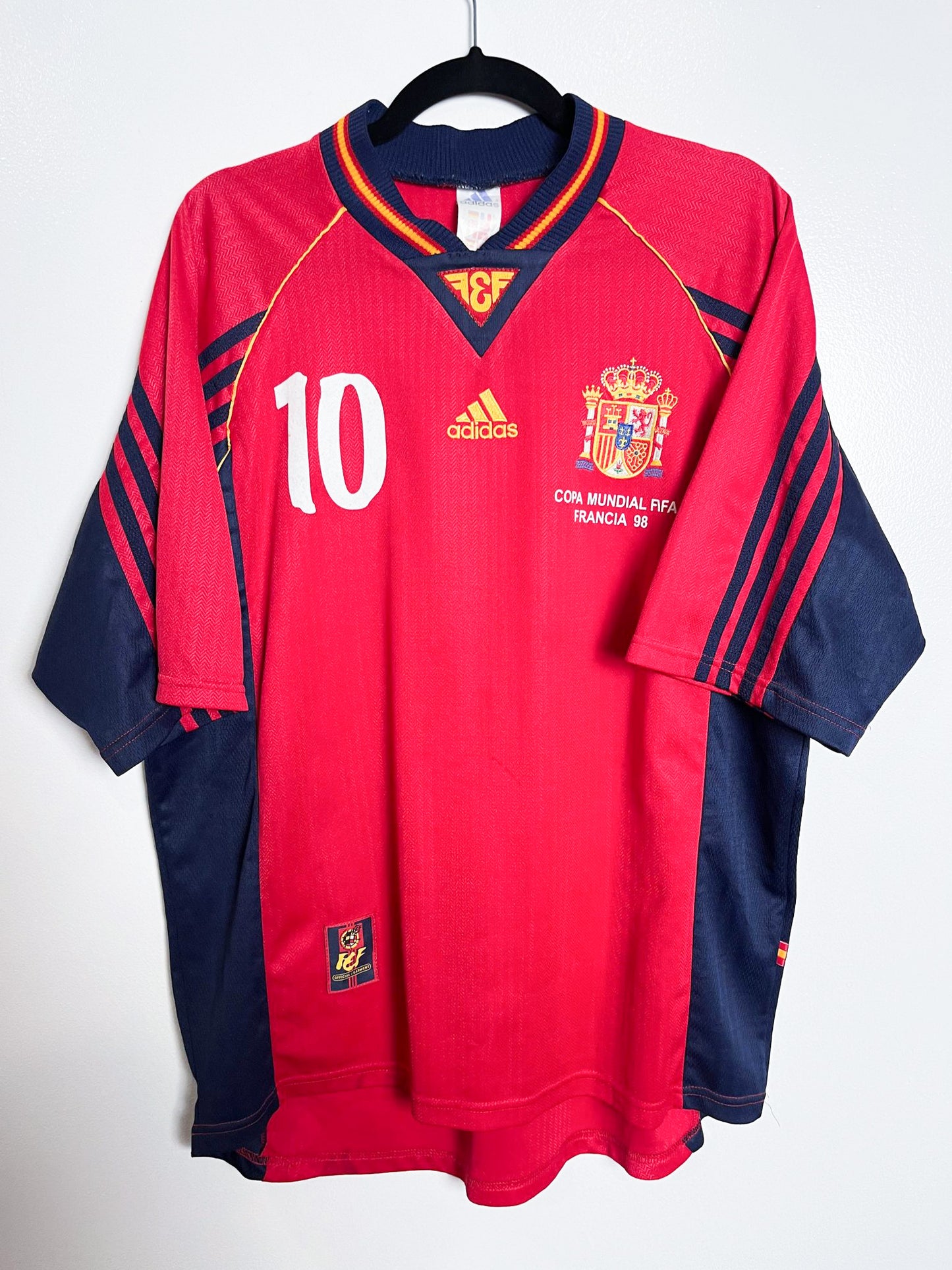 Authentic Spain 1998 Home - Raul #10 Size L