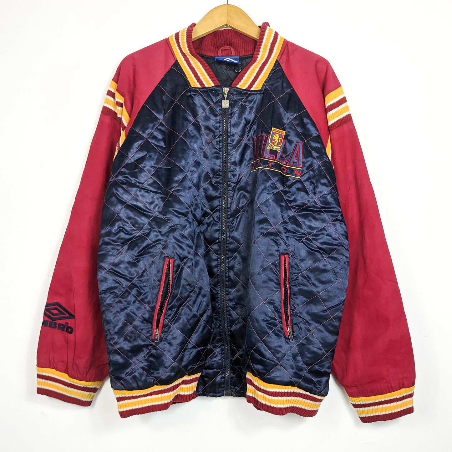 Original Aston Villa 1992/93 Bomber Jacket - Size L