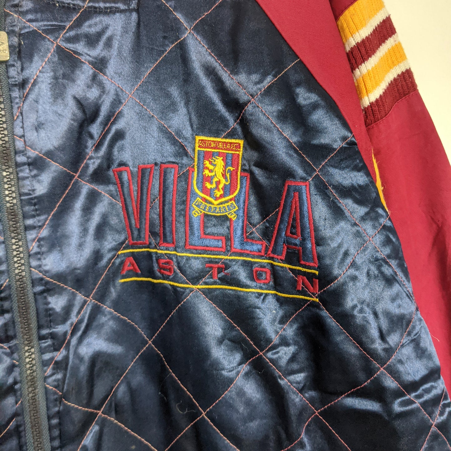 Original Aston Villa 1992/93 Bomber Jacket - Size L