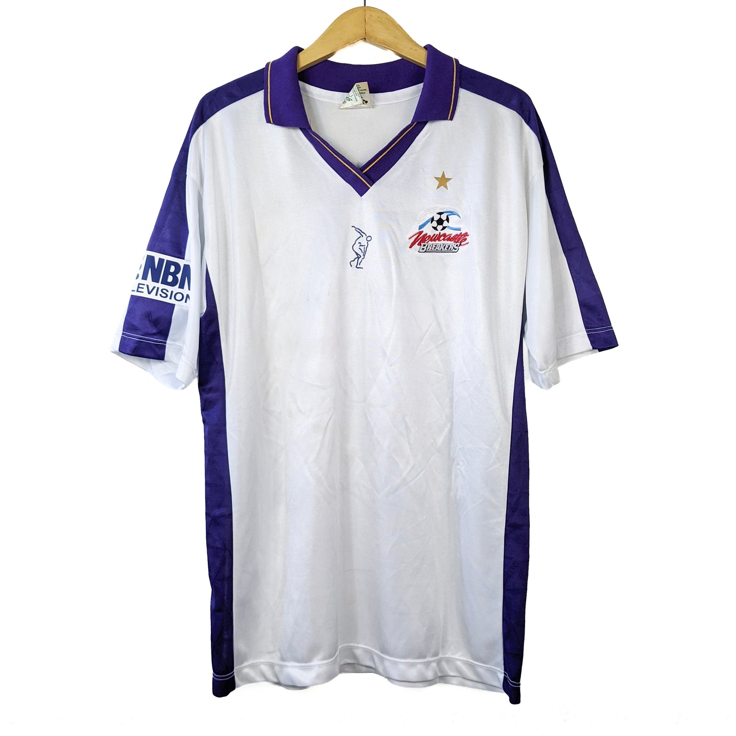 Original Newcastle Breakers 1990s Away - Angievski #12 Size L fit XL