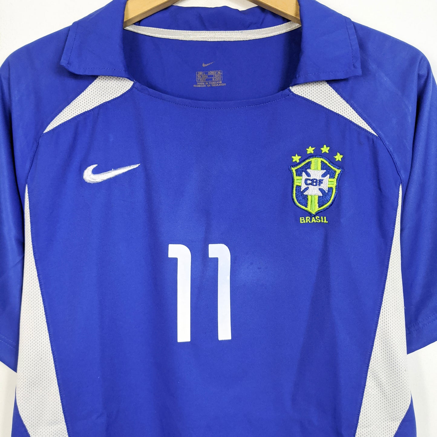 Original Brazil 2002/03 Away - Ronaldinho #11 Size L