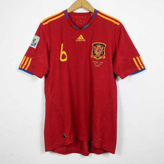 Original Spain 2010 Home - Iniesta #6 Size L