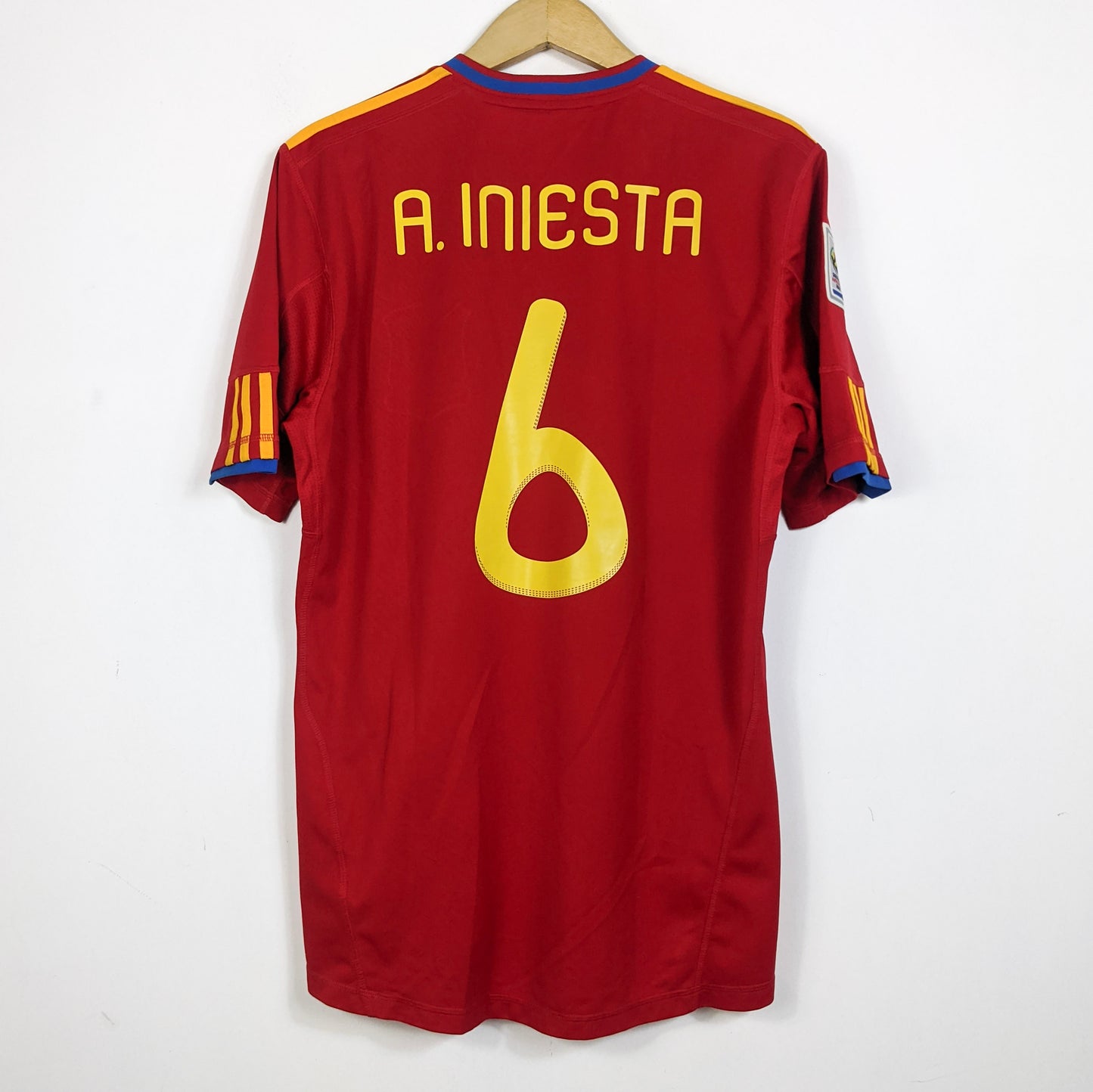 Original Spain 2010 Home - Iniesta #6 Size L