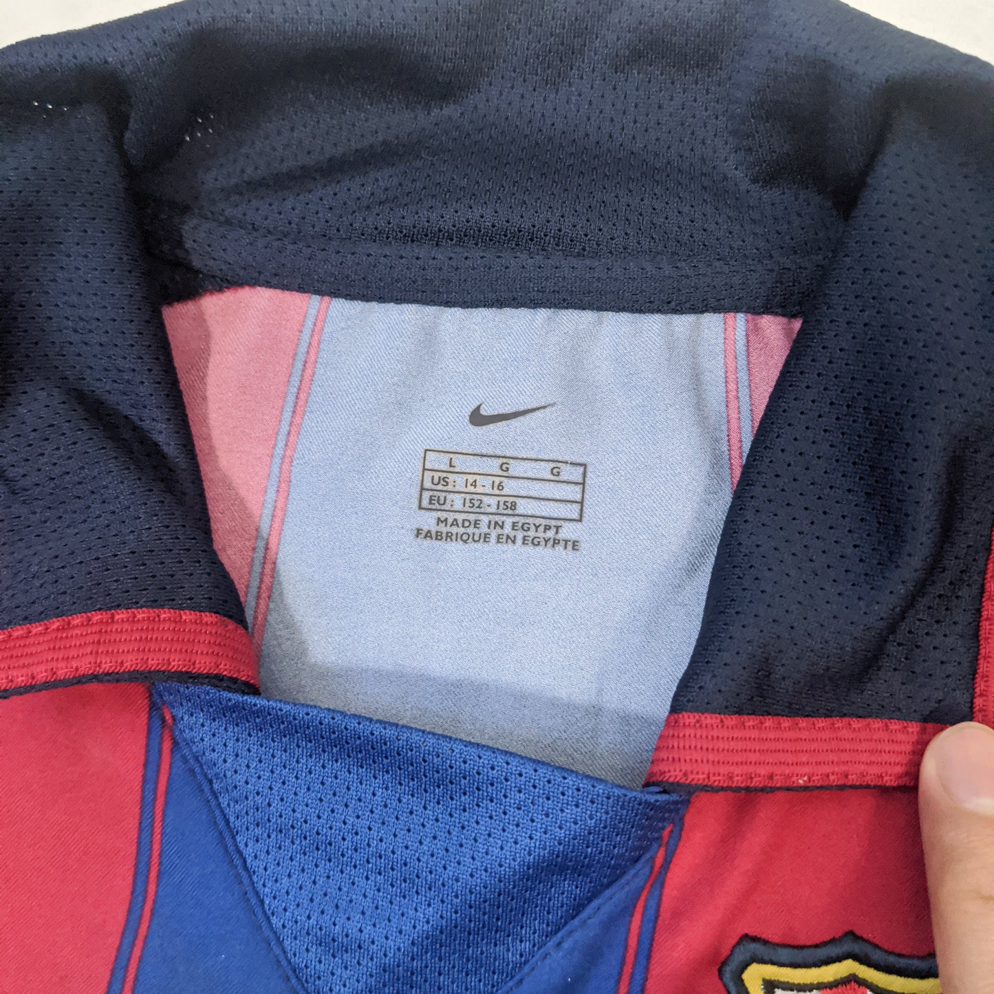 Original Barcelona 2003/04 Home - Ronaldinho #10 Size L Boys