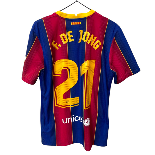 Authentic Barcelona 2020/21 Home - Frank De Jong #21 Size M (Player Issue)