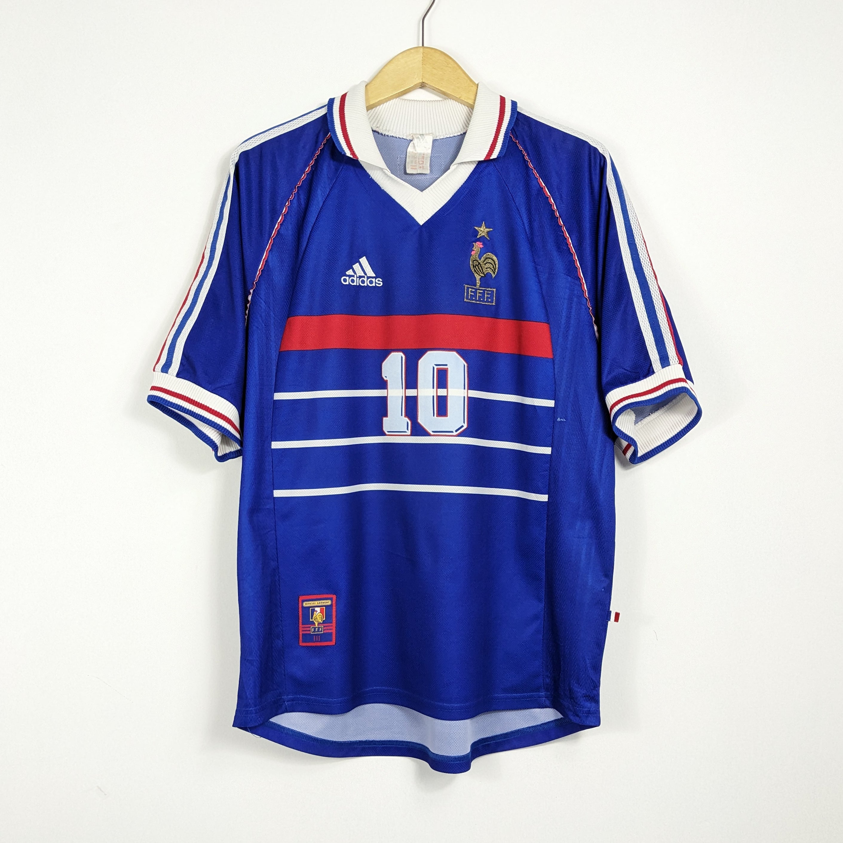 Authentic France 1998 Home - Zinédine Zidane #10 Size M – Authentic ...