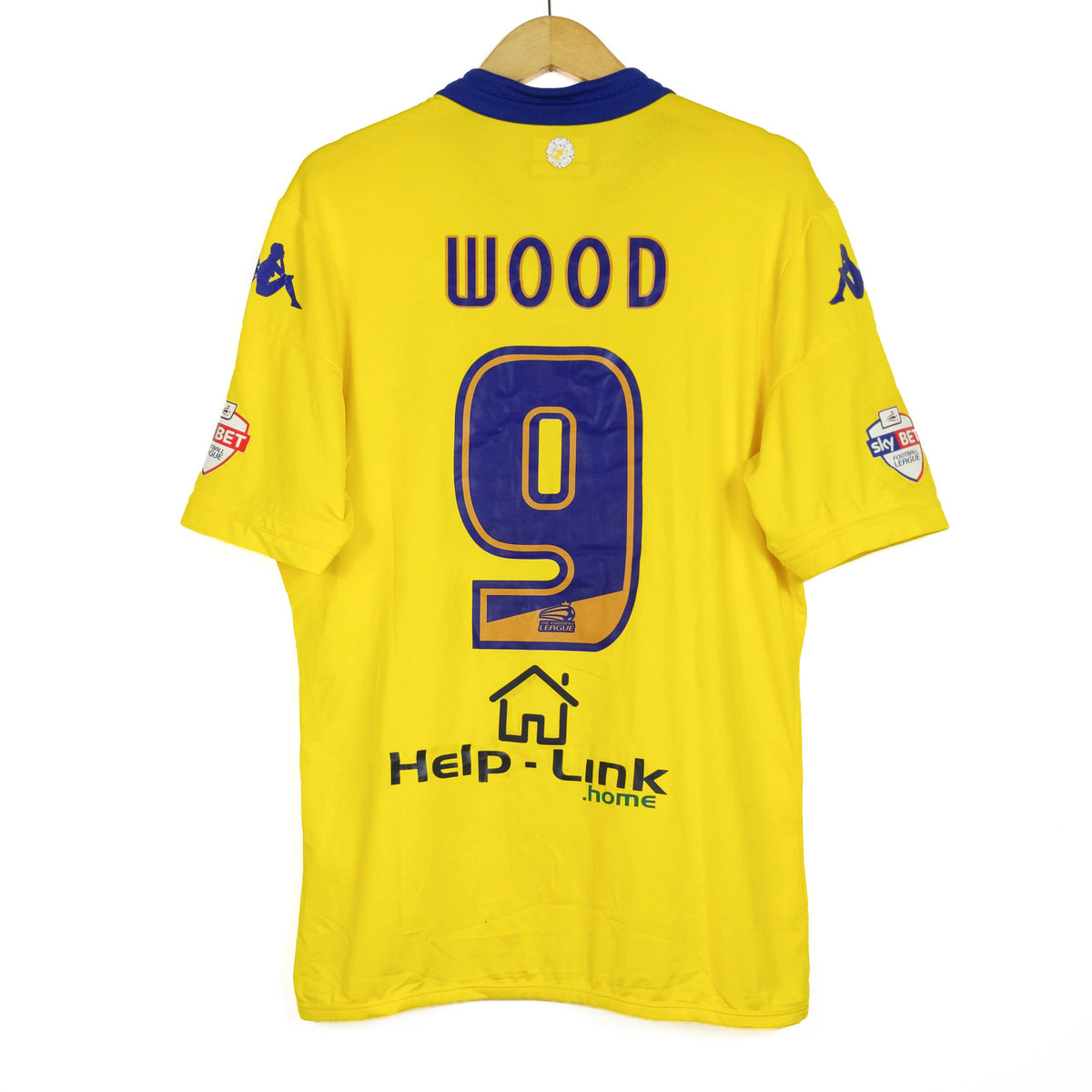 Original Leeds United 2015/16 Away - Chris Wood #9 Size XL