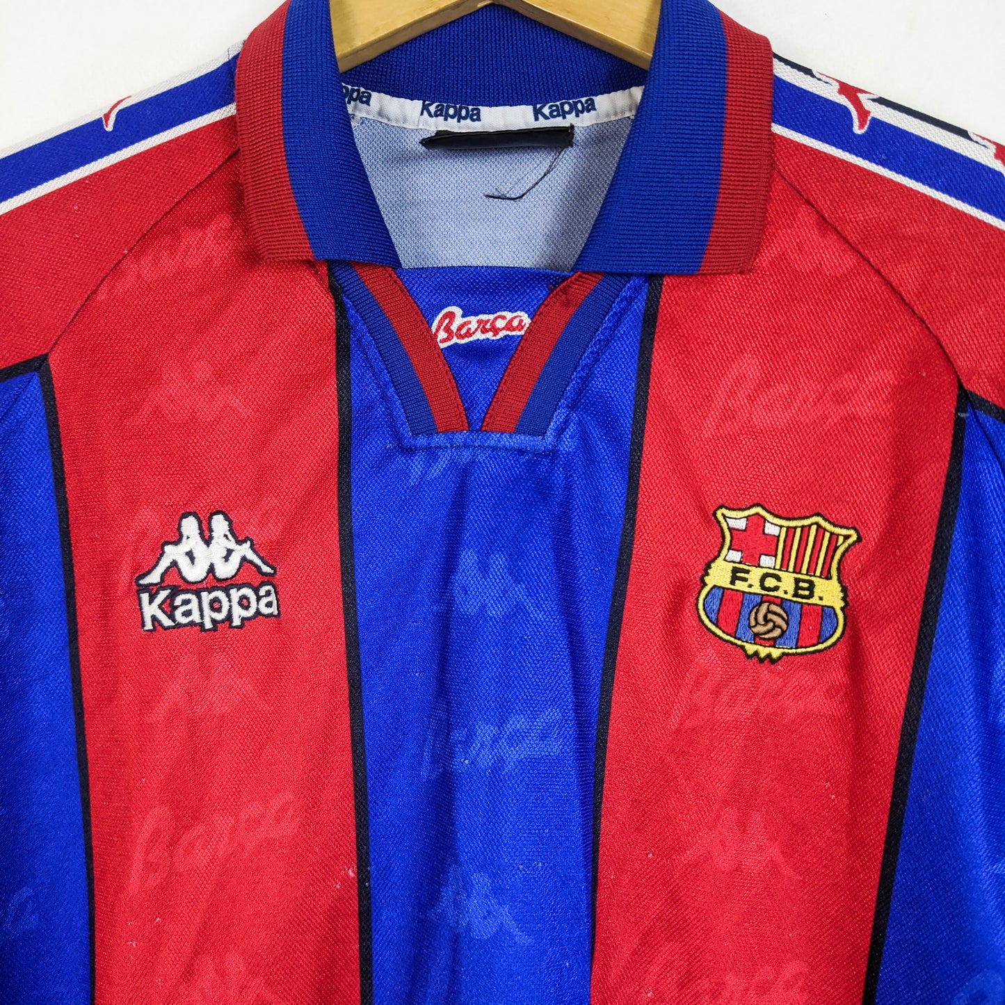 Original Barcelona 1995/97 Home - Ronaldo #9 Size L (Long Sleeve)