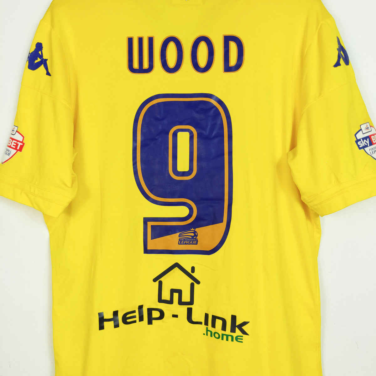 Original Leeds United 2015/16 Away - Chris Wood #9 Size XL
