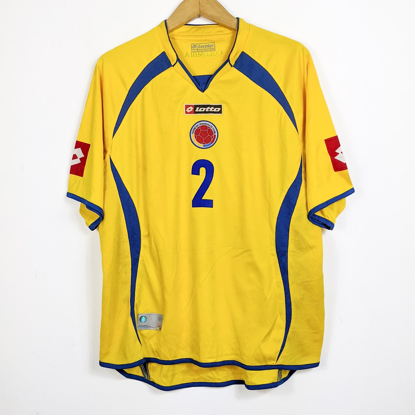 Original Colombia 2006/07 Home - Ivan Cordoba #2 Size L