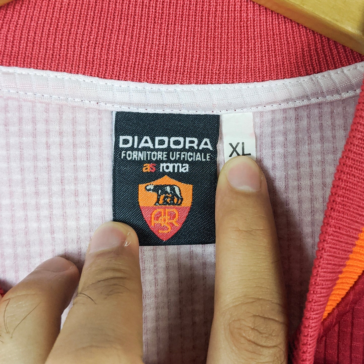 Original AS Roma 1997/98 Home - Totti #10 Size XL (Long Sleeve) (Player Issue)