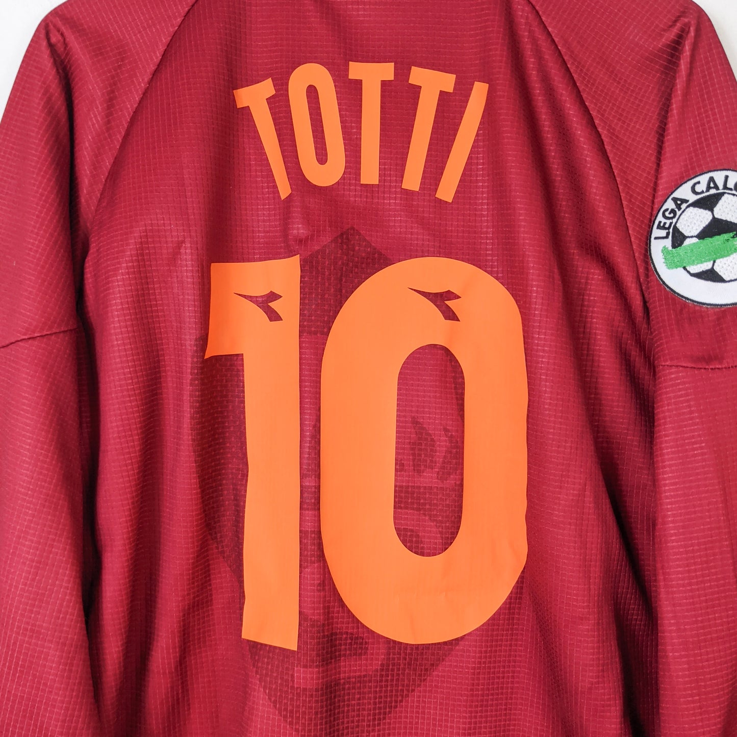 Original AS Roma 1997/98 Home - Totti #10 Size XL (Long Sleeve) (Player Issue)