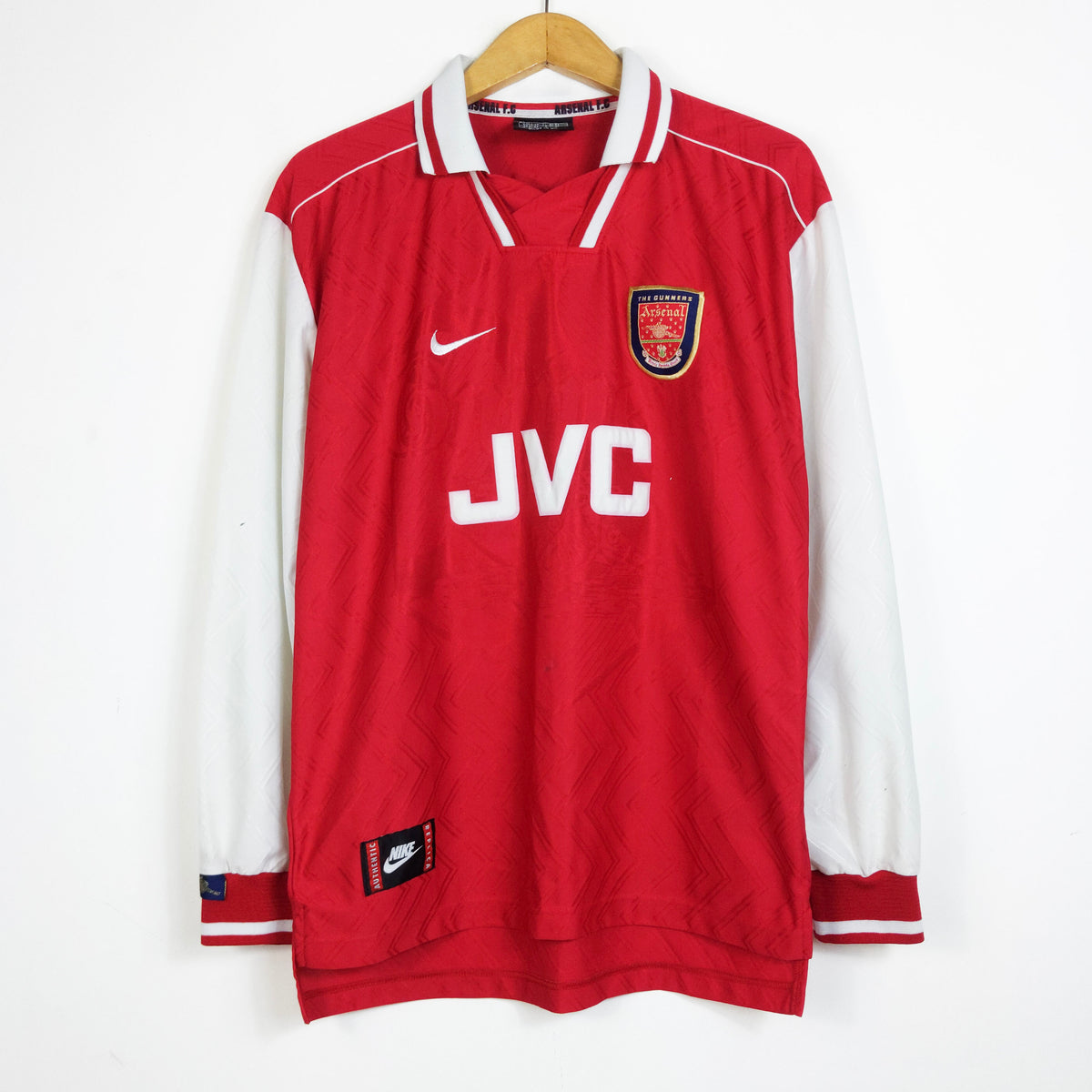 Original Arsenal 1996/98 Home - Dennis Bergkamp #10 Size L (Long Sleeve)