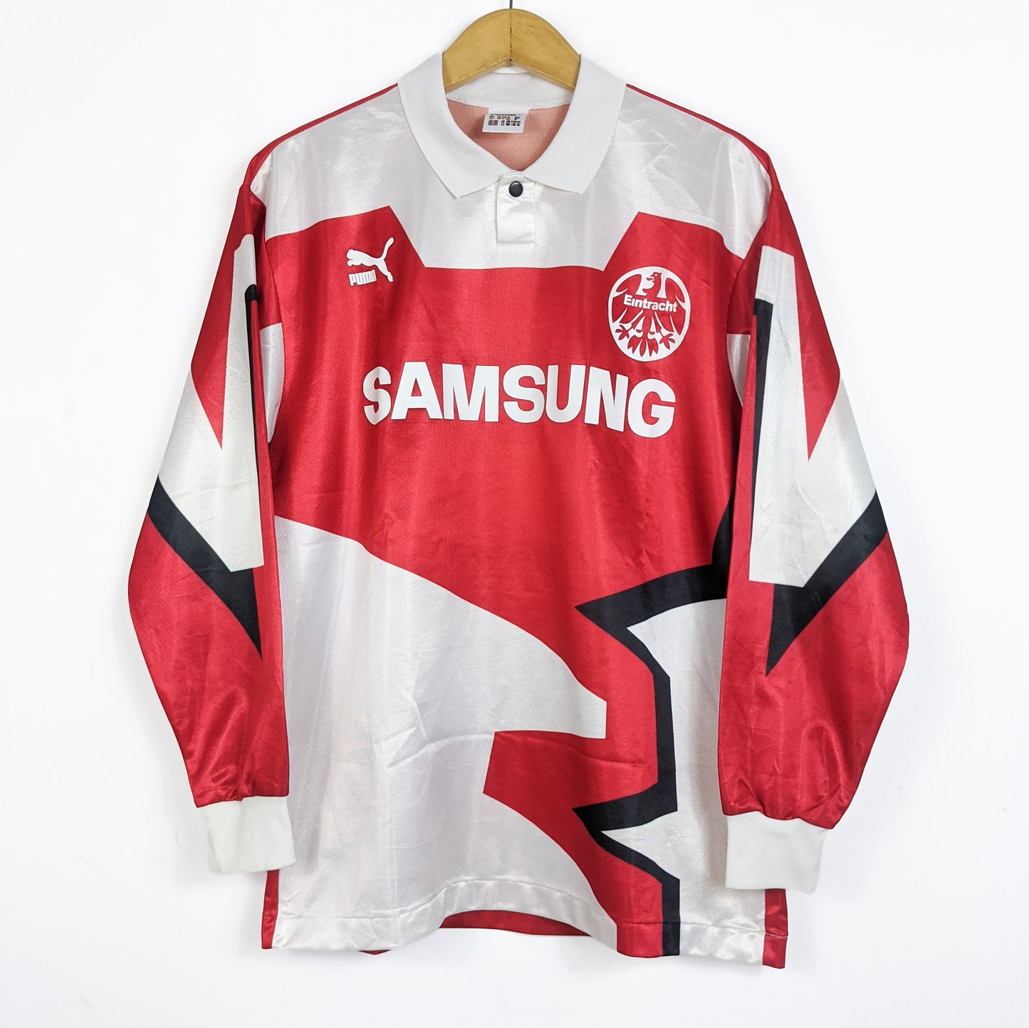 Original Eintracht Frankfurt 1992/93 Fourth - Okocha #7 Size L (Long Sleeve) (Jaspo Template)