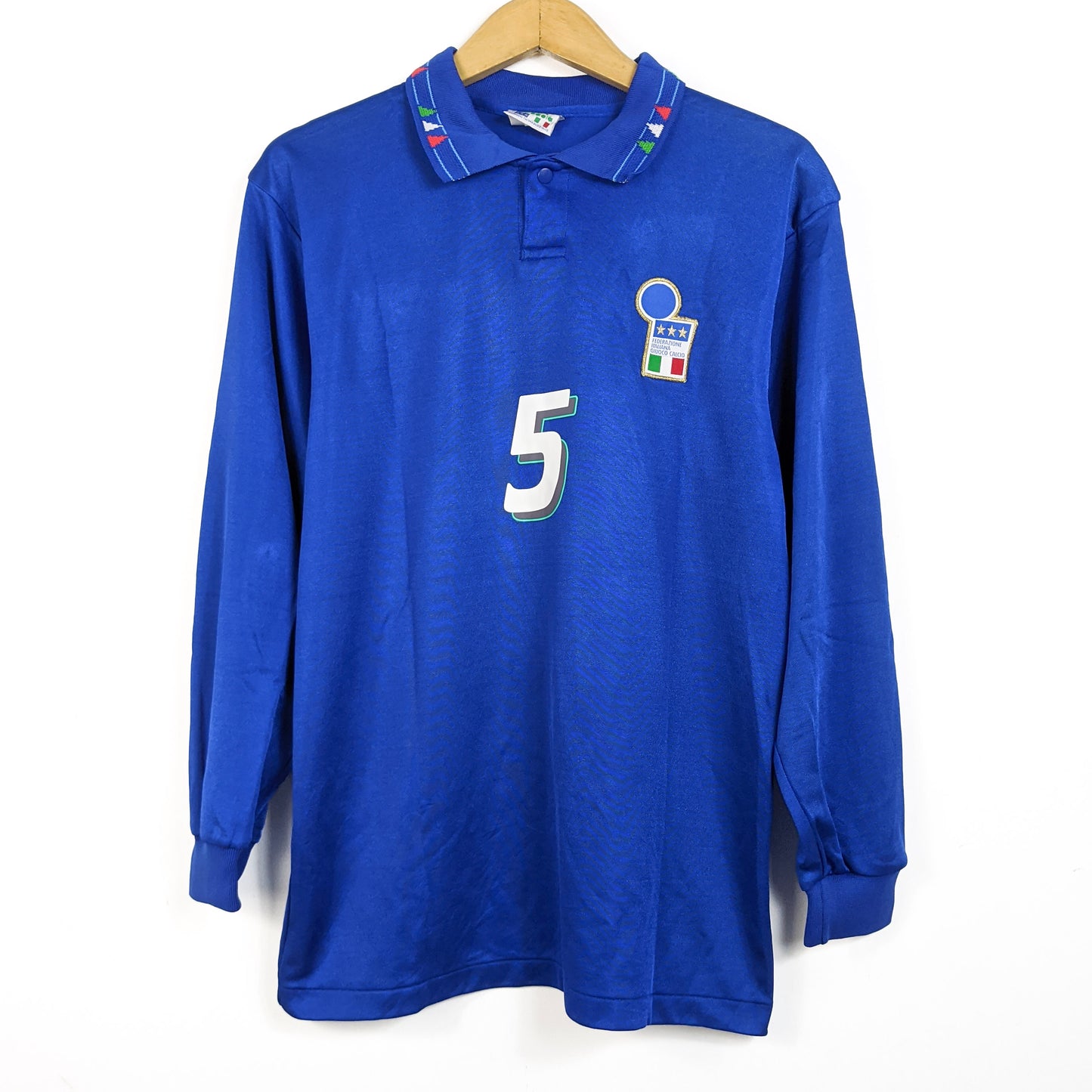 Original Italy 1994/95 Home - Maldini #5 Size fit M (Long Sleeve) (Jaspo)