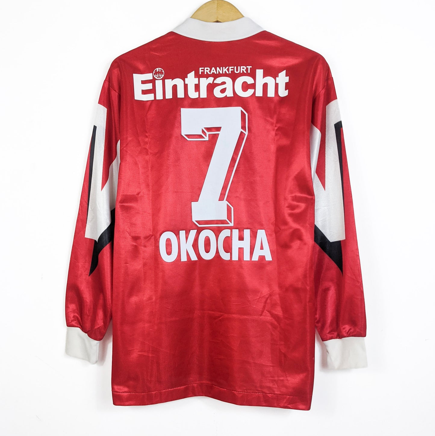 Original Eintracht Frankfurt 1992/93 Fourth - Okocha #7 Size L (Long Sleeve) (Jaspo Template)