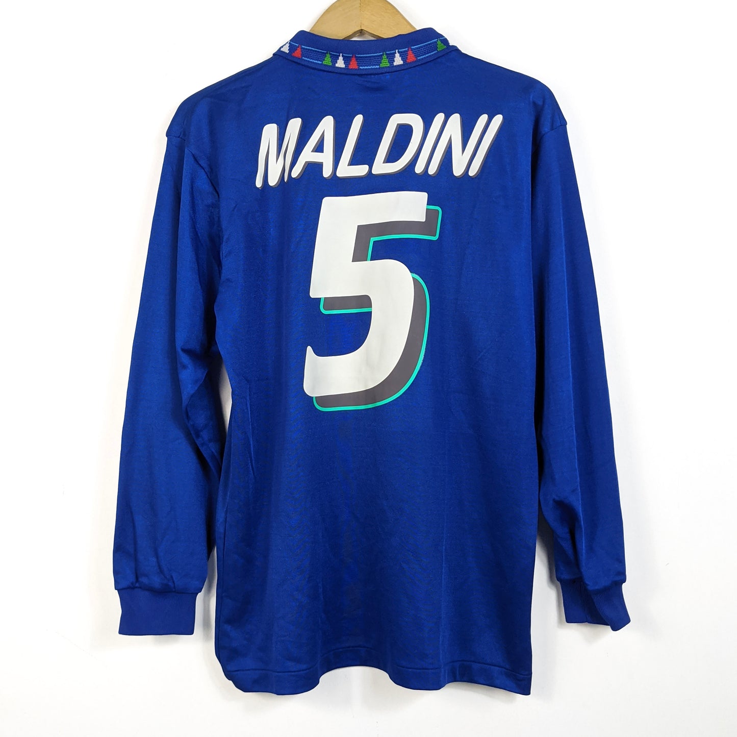 Original Italy 1994/95 Home - Maldini #5 Size fit M (Long Sleeve) (Jaspo)