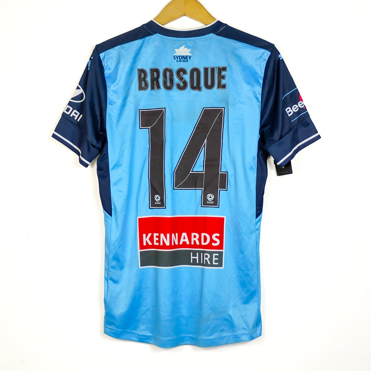 Original Sydney FC 2017/18 Home - Brosque #14 Size M