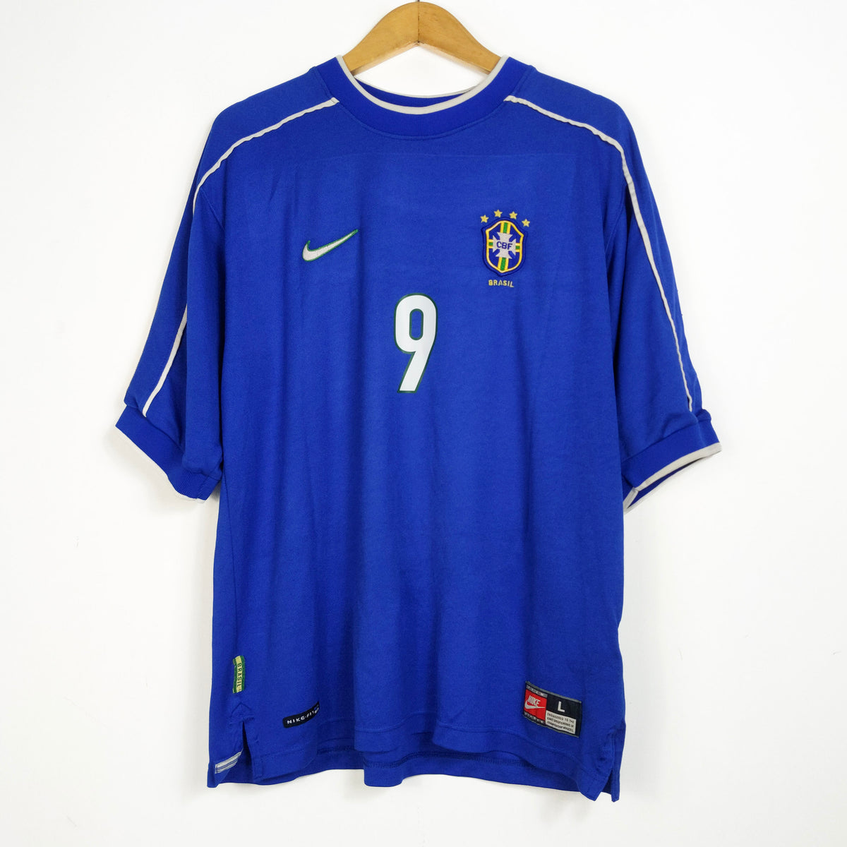 Original Brazil 1998 Away - Ronaldo #9 Size L