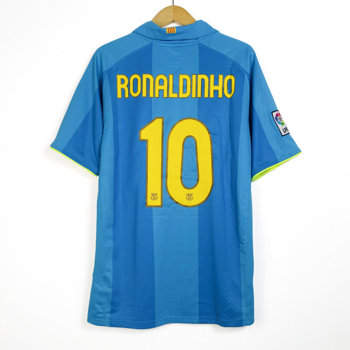 Original Barcelona 2007/08 Away - Ronaldinho #10 Size L