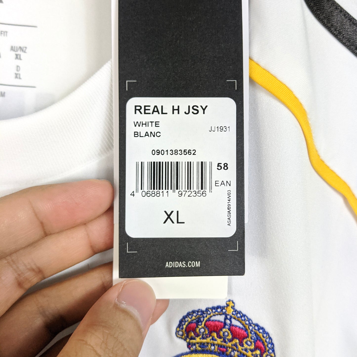 Original Real Madrid 2025/26 Home - Bellingham #5 Size XL (Bnwt)