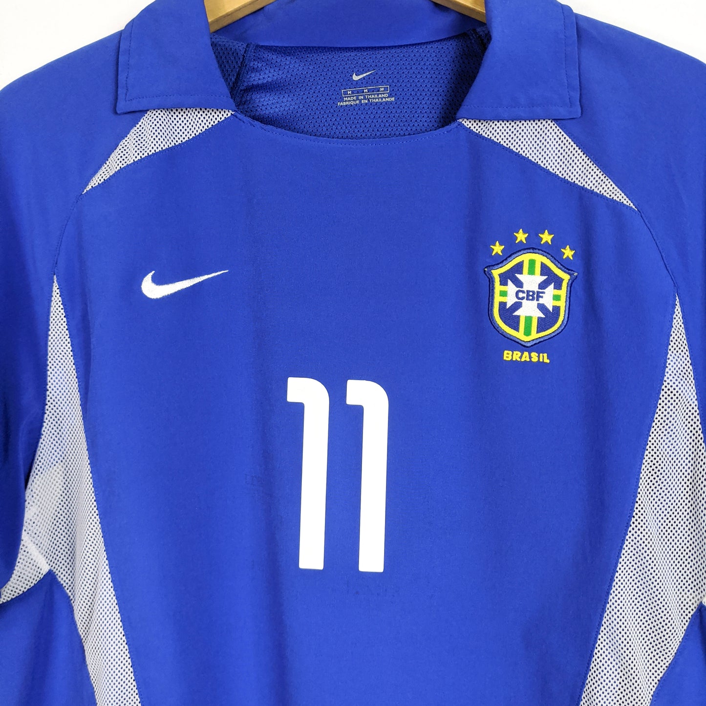 Original Brazil 2002 Away - Ronaldinho #11 Size M (Player Issue)