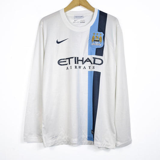 Original Manchester City 2013/14 Away - Kun Aguero #16 Size L (Long Sleeve)